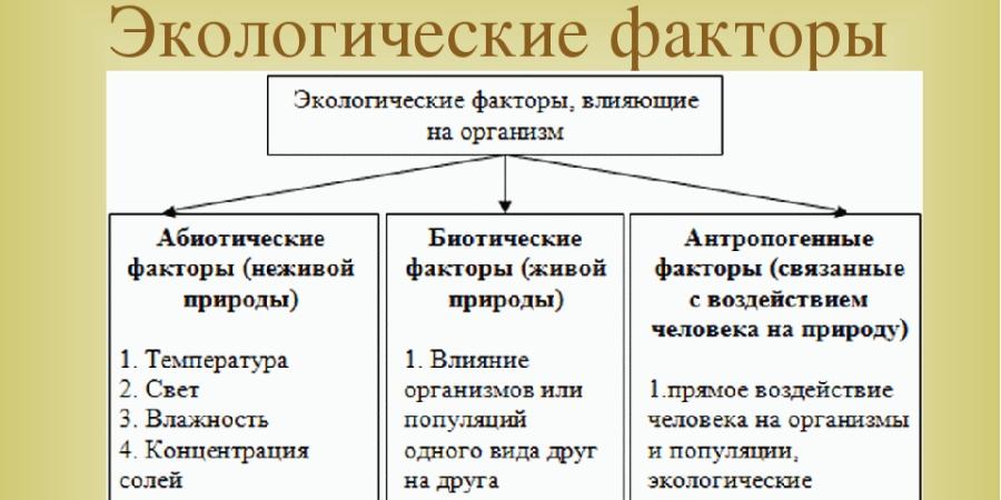 Общие законы зависимости организмов от факторов среды